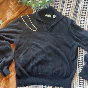 Lord & Taylor 100% Cashmere Polo Sweater XL